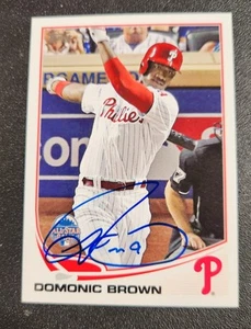 Domonic Brown Autógrafo Firmado 2013 Topps Philadelphia Phillies - Imagen 1 de 1