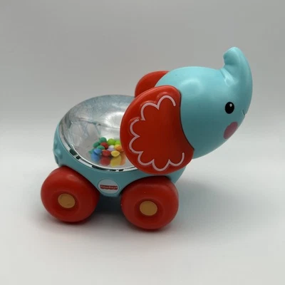 Fisher Price Poppity Pop Elefante Juguete Rodante 6 Meses Fácil Agarre Habilidades Motorísticas Foto 1 de 4