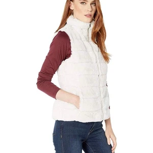 Dylan Sundance Women's Small Faux Fur Vest Cream Front Zip Soft - Picture 1 of 10