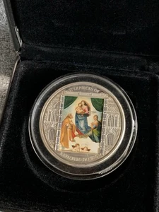 2009 Cook Islands Masterpieces of Raffaello Sanzio $20 Silver Coin 3oz Proof - Picture 1 of 6