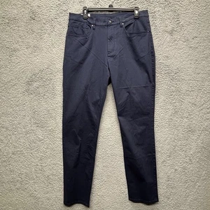 Footjoy Mens 1857 Sueded Cotton Twill 5 Pocket Pants 35x34 Navy FJ New - Picture 1 of 10