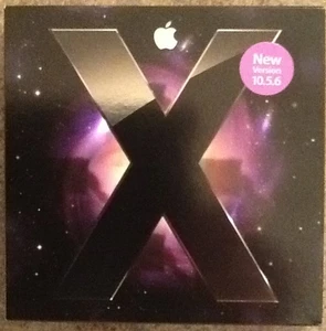 Pudełko detaliczne Apple Mac Leopard OS X 10.5 (10.5.6) z/OS 10.5.8 ComboUpdate DVD - Zdjęcie 1 z 1