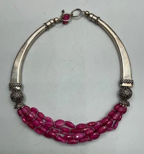 COLLAR CON CUENTAS PLATA ESTERLINA 925 - Imagen 1 de 6