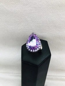 Anello in argento 925 con Ametiste e strass - Imagen 1 de 13