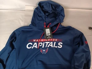 Washington Capitals Fanatics Pro NHL Blue Hooded Sweatshirt Mens Size XL - Picture 1 of 14