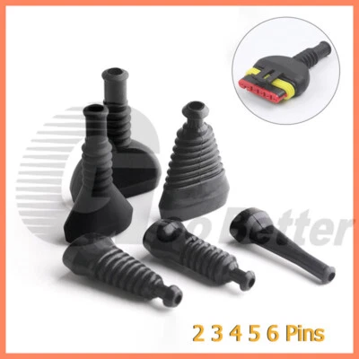 AMP Superseal Waterproof Connector Rubber Boots Sleeve 2 3 4 5 6 Pins Way - Image 1 of 4