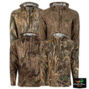 NEW DRAKE WATERFOWL MST BREATHELITE 1/4 ZIP CAMO HOODIE - Picture 1 of 5