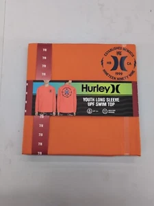 Hurley Youth Boy's UPF 50+ Long Sleeve Rash Guard Swim Top Sz 7/8 AM1 - Picture 1 of 4
