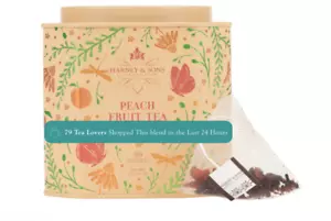 HRP PEACH Fruit Tea 30ct Collectible Tea in Tin - Picture 1 of 2