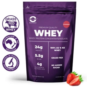3KG - WHEY PROTEIN ISOLATE / CONCENTRATE - STRAWBERRY - WPI WPC - Picture 1 of 2