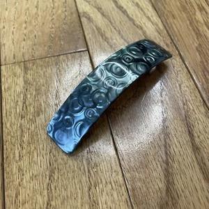 VINTAGE Y2K CONAIR BLUE CIRCLE SWIRL PATTERN HAIR BARETTE HAIR ACCESSOIRE - Bild 1 von 3