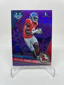 Bowman University 2023 cromo #128 Michael Trigg primer refractor púrpura/399 - Imagen 1 de 2