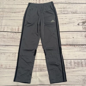 Adidas Track Pants Gray with Black Stripes Youth Boys Size Medium - Picture 1 of 13