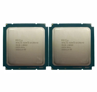 2PCS Intel Xeon E5-2651 V2 1.8 GHz SR19K LGA 2011 1800MHz CPU Processor - Image 1 of 4