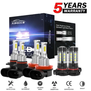 Kit combinado de faros LED + faros antiniebla 10000K para Jeep Compass 2011 2012 2013 - Imagen 1 de 16