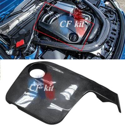 Fit For 2014up BMW M4 M3 F80 F82 F83 Carbon Fiber Front Hood Engine Cover Trim - Image 1 of 4