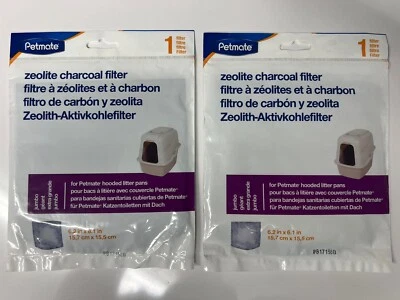 WOW! 2 PETMATE Zeolite Charcoal Filters (JUMBO - 6.2" x 6.1") & FAST FREE SHIP! - Image 1 of 4