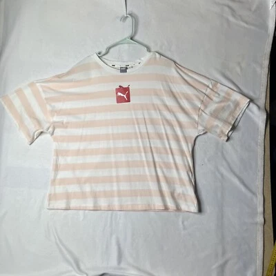 Women's Puma PINK AND WHITE T SHIRT Size XL - Image 1 of 4