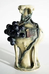 AMPHORA Jugendstil Art Nouveau Keramik ° Turn & Teplitz (Z) Trauben Vase °° - Bild 1 von 7