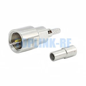 10x FME Male Plug Straight Crimp RF Connector for RG316 RG174 RG178 Coax Cable - Photo 1/4