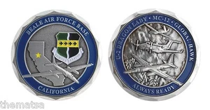 MONEDA DE DESAFÍO BEALE BASE DE LA FUERZA AÉREA U-2 DRAGÓN DAMA MC-12 GLOBAL HALCÓN 1,75 - Imagen 1 de 1