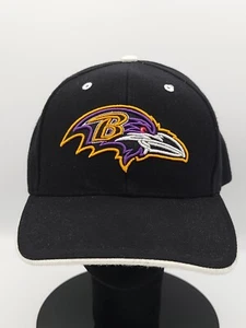 NWOT Vintage Baltimore Ravens TWINS ENTERPRISE INC CAP HAT Hook Loop Black Neon - Picture 1 of 7