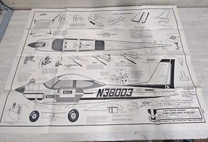 A.R.F. Cessna Cardinal RC Model Airplane Plans Instructions Midwest Products - Picture 1 of 6