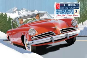 1953 STUDEBAKER STARLINER W/ USPS TIN BOX 1/25 DIECAST CAR AMT AMT1251/12 - Picture 1 of 9