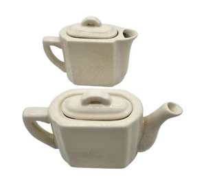Vintage Restoration Hardware Individual Coffee Tea Service Ivory Ceramic 2001    - Picture 1 of 7