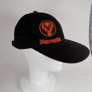 Jagermeister Black Orange Embroidered Hat Baseball Cap Beer Promo Advertising - Picture 1 of 5