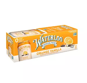 Waterloo Sparkling Water Orange Vanilla Naturally Flavored 12 Fl Oz Cans - Picture 1 of 4