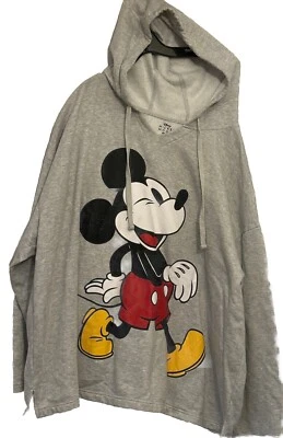 Disney ‘Winking’ Mickey Mouse Women’s Hooded Sweatshirt Fleece Lined Size 3XL - Image 1 of 4