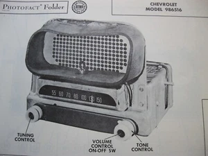 1951 CHEVROLET 986516 RADIO PHOTOFACT - Picture 1 of 1