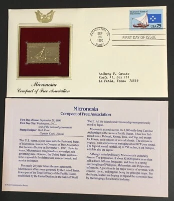 Réplica Dorada #Réplica Dorada #2506-07 Oro 22Kt Micronesia e Islas Marshall Foto 1 de 3