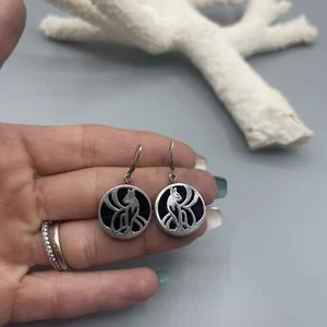 925 Sterling Silber Katze Ohrhänger #Z69 - Bild 1 von 14