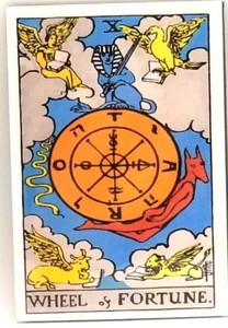 2x3 Fridge/Locker Magnet Tarot Major Arcana Wheel Of Fortune - Bild 1 von 2