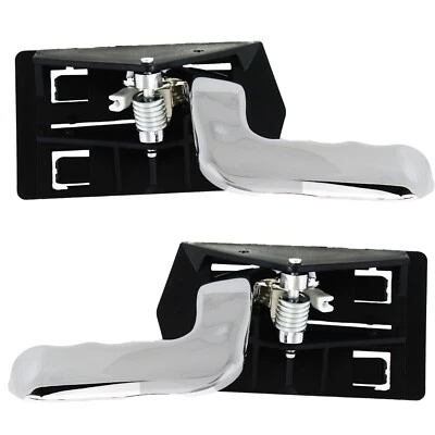 Front Interior Door Handle Set For 1999-2006 Chevrolet Silverado 1500 Chrome - Image 1 of 4