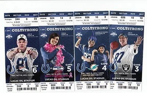2013 INDIANAPOLIS COLTS SEASON TICKET STUB SET 10 BIGLIETTI ANDREW LUCK  - Foto 1 di 1