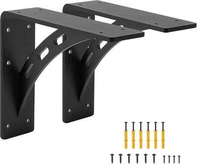 Heavy Duty Shelf Brackets , Metal Mantel 9 inch x 7.95 inch, Bronze  - Image 1 of 4