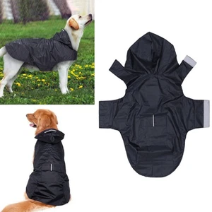  Rain Poncho for Dogs Waterproof Raincoat Hooded Pet Raincoats Jacket - Foto 1 di 12