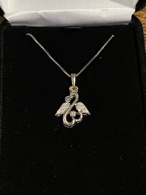 "Colgante ángel diamante ritmo corazones abiertos Jane Seymour 10KT 925 Kay Jewelers 18""" Foto 1 de 4