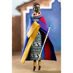2002 Princess of South Africa Barbie Doll #56218 - Redressed in Kimono NRFB - Picture 1 of 7