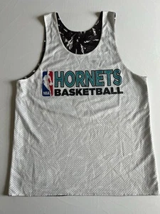NBA Hornets Basketball Jersey Black White Mitchell & Ness Reversible Charlotte S - Picture 1 of 19