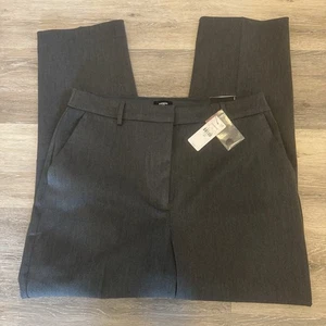 Express Editor 12R Straight Super High Rise Gray Trouser Dress Pants NWT - Picture 1 of 11
