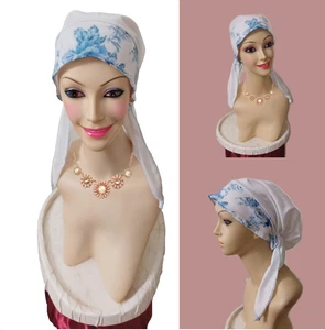 PRE-TIED Cotton Scarf Slip On Turban Wrap Hat Chemo Cancer ON SALE now! - Picture 1 of 9