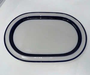 "Bandeja de fiordo de cobalto Noritake gres piedra prima ovalada mcm de colección 14 1/4""" - Imagen 1 de 5