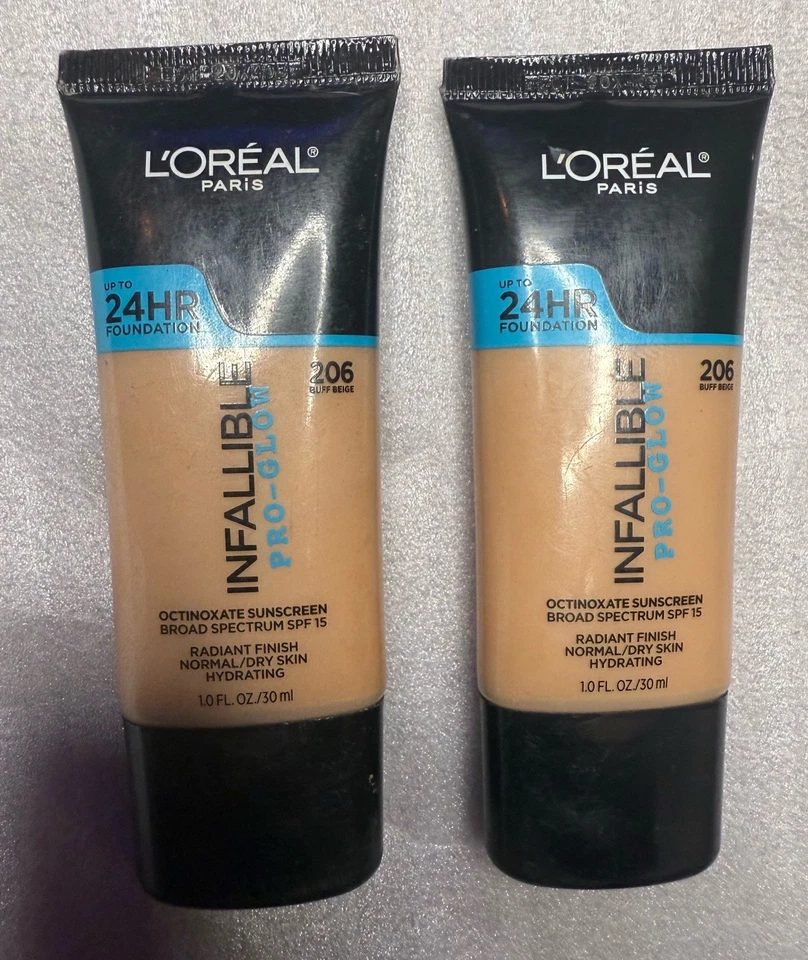 2-L'Oreal Paris Available Pro Glow Natural BeigeAnd #206 Buff Beige - Image 1 of 1
