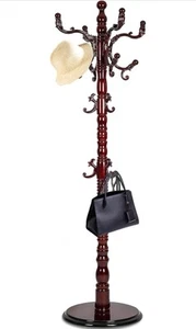Coat Racks freestanding, High-grade Wooden Tree Coat Rack, Coat Rack Stand W... - Picture 1 of 7