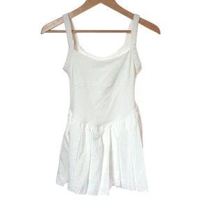 Free People Movement Swing Of Things Vestito Pantaloncini Activewear Bianco Tennis Tg S - Foto 1 di 14