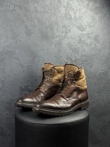 SANTONI Men’s Boots Fur Limited Edition Shoes Italy Size 9 - Picture 1 of 11